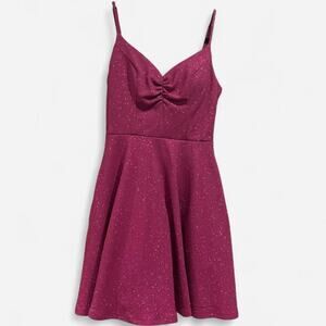 City Triangles Magenta Glitter Skater Dress - Special Occasion - Size 3 - NWT